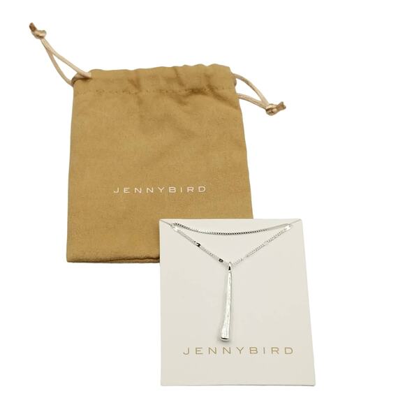 Jenny Bird Leana Pendant Necklace Delicate Drop Box Chain New - Picture 2 of 5